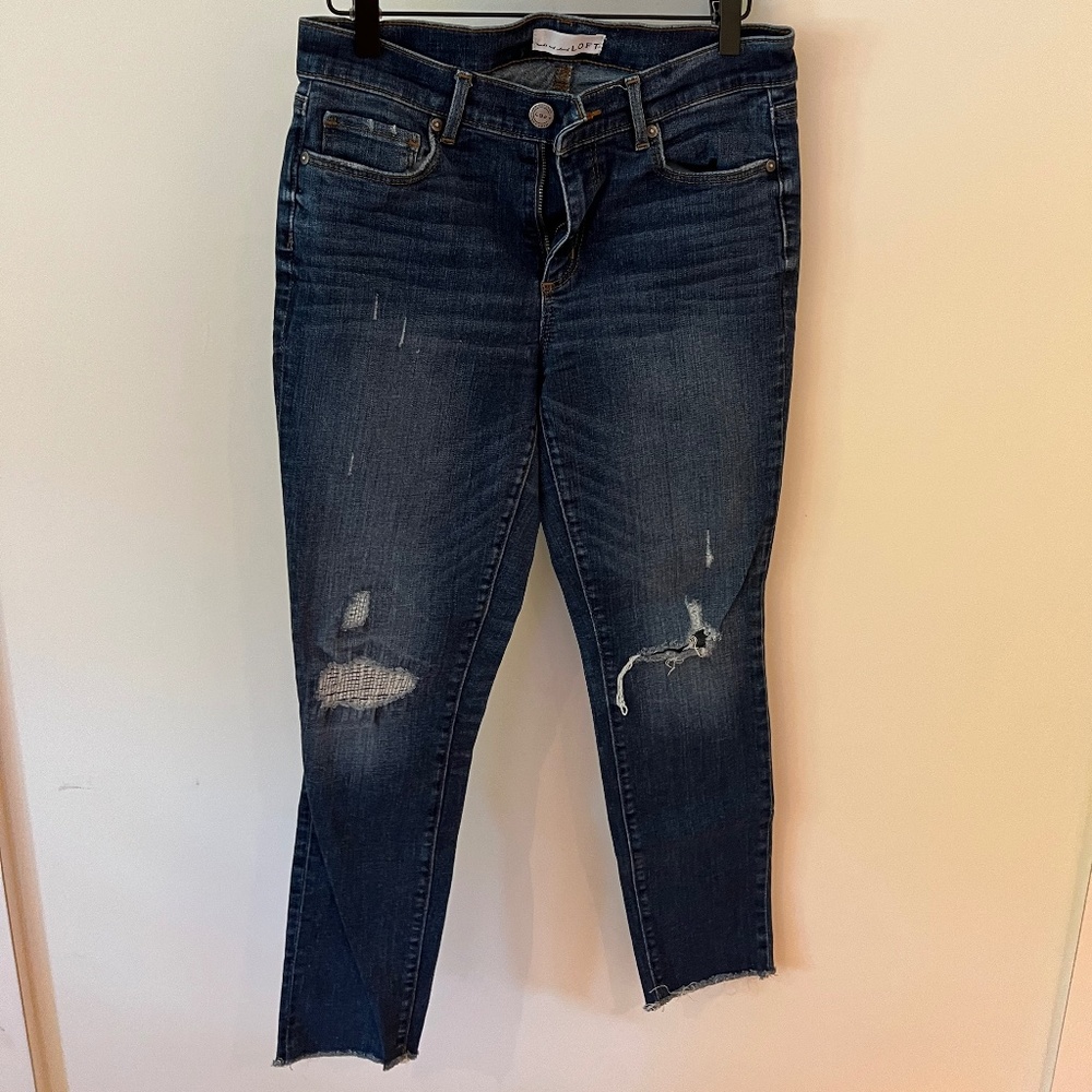 Loft Modern Skinny Dark Wash Jeans